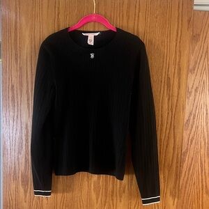Victorias Secret Cable Knit Sweater. Black /White. Large. Never worn. Like New!